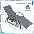 Outdoor Chaise Lounge Glider Chair with Armrests and Pillow-Gray Online