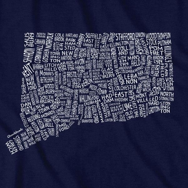 Connecticut Cities & Towns T-Shirt Cheap