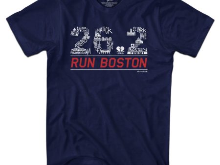 26.2 Run Boston Race Icons T-Shirt Online Sale