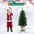 4 Feet Pre-Lit Potted Christmas Tree Cheap