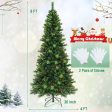 6 7 8 Feet Pre-Lit Artificial Christmas Tree with 300 400 500 LED Lights-8 ft For Cheap