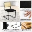 2 Pieces Mid-Century Modern Dining Chair with Cantilever Design-Black on Sale