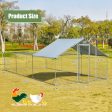 Large Metal Chicken Coop with Waterproof and Sun-proof Cover Fashion