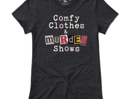 Comfy Clothes & Murder Shows T-Shirt Hot on Sale