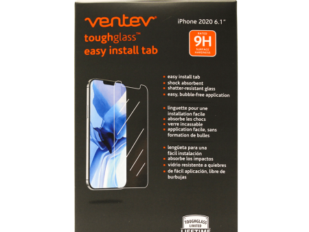 Ventev toughglass easy install tab Tempered Glass Screen Protector for iPhone 12   12 Pro by Ventev Online now