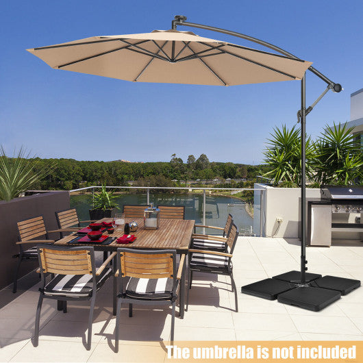 4 Pieces 13L Cantilever Offset Patio Umbrella Base with Easy-Fill Spouts Online