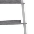 69  Gray and White Wood Ladder Bookcase With Two drawers Online Sale