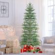 6.5 7.5 Feet Artificial Cypress Christmas Tree Pre-lit Hinged-7.5 ft Online