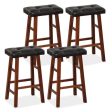 Set of 2 Modern Backless Bar Stools with Padded Cushion-29 inches Online Sale