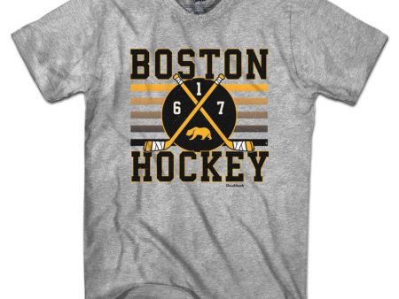 Boston Hockey Crossed Sticks T-Shirt Supply