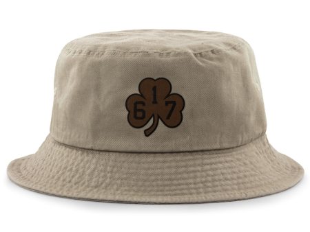 617 Shamrock Leather Patch Bucket Hat on Sale