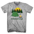 Breakfast in Bed Camping T-Shirt For Cheap