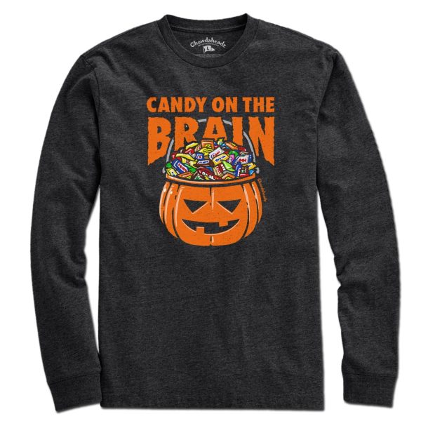 Candy On The Brain Halloween T-Shirt Hot on Sale