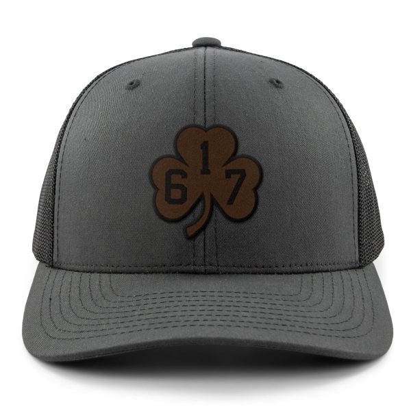 617 Shamrock Leather Patch Classic Snapback Trucker Hot on Sale