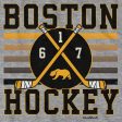 Boston Hockey Crossed Sticks T-Shirt Supply