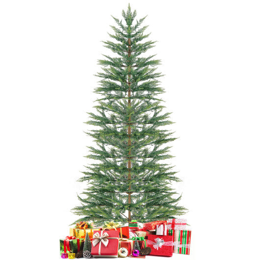 6.5 7.5 Feet Artificial Cypress Christmas Tree Pre-lit Hinged-7.5 ft Online