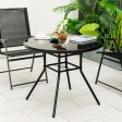 34 Inch Patio Dining Table with 1.5 inch Umbrella Hole for Garden Hot on Sale