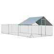 Large Metal Chicken Coop with Waterproof and Sun-proof Cover Fashion