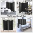 6.2Ft Folding 4-Panel Room Divider for Home Office Living Room-Black Online now