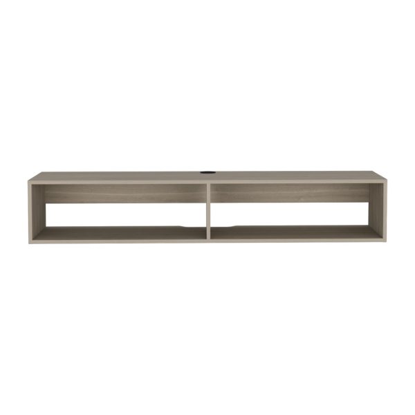 59  Beige Floating Mount TV Stand Hot on Sale