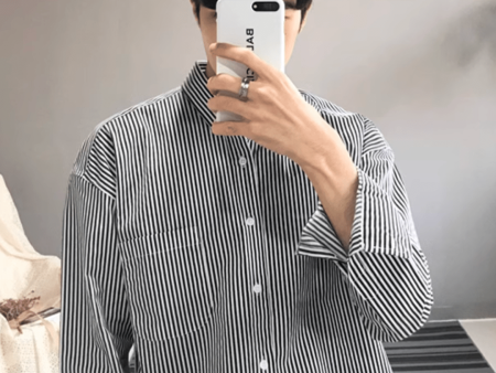 [MRCYC] Autumn long-sleeved striped shirt men na708 Online Sale