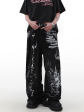 [MRNEARLY] graffiti design wide-leg loose high street pants na1000 For Cheap