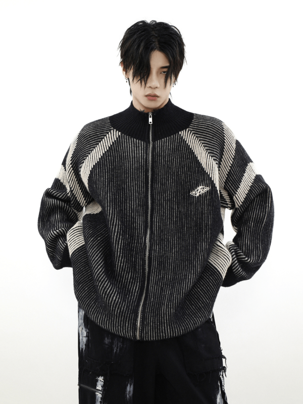 [MRNEARLY] striped turtleneck sweater na857 Cheap