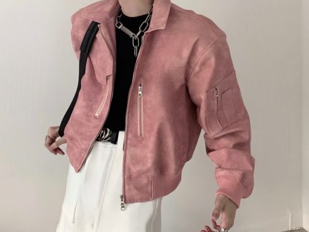 [AutumnWind]  Washed Frosted Leather Jacket na809 Hot on Sale