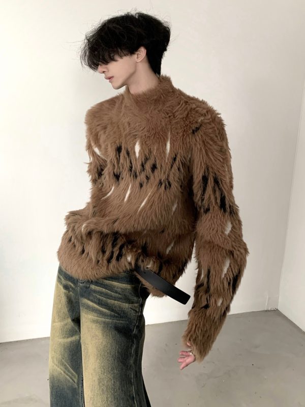 [AutumnWind] high street vintage mink hair knitwear na808 Online Sale