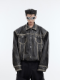 [CulturE] vintage short silhouette loose leather jacket na841 Online Sale