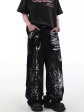 [MRNEARLY] graffiti design wide-leg loose high street pants na1000 For Cheap