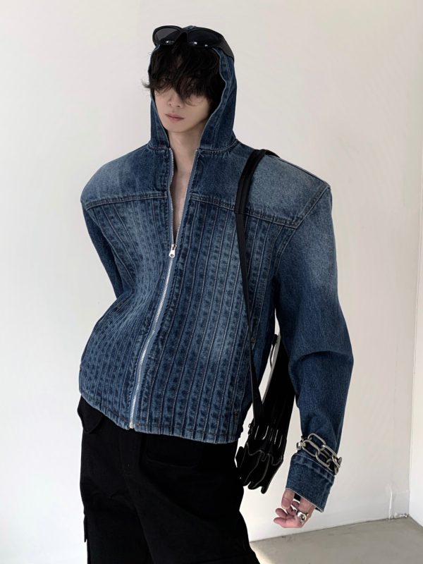 [AutumnWind]  high street hooded denim jacket na810 Sale