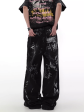 [MRNEARLY] graffiti design wide-leg loose high street pants na1000 For Cheap