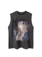 [VEG Dream] retro butterfly character print sleeveless T-shirt na809 Hot on Sale