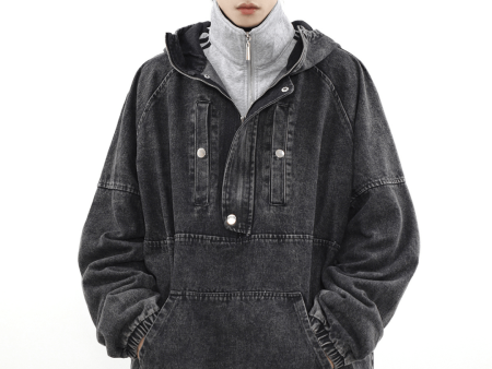 [MRNEARLY] vintage washed denim hooded na859 Online