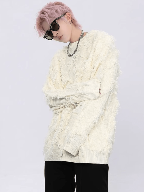 [XPKAEAX] fur-trimmed lazy wind sweater na901 Online Hot Sale