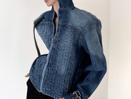 [AutumnWind]  high street hooded denim jacket na810 Sale