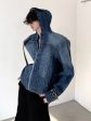 [AutumnWind]  high street hooded denim jacket na810 Sale