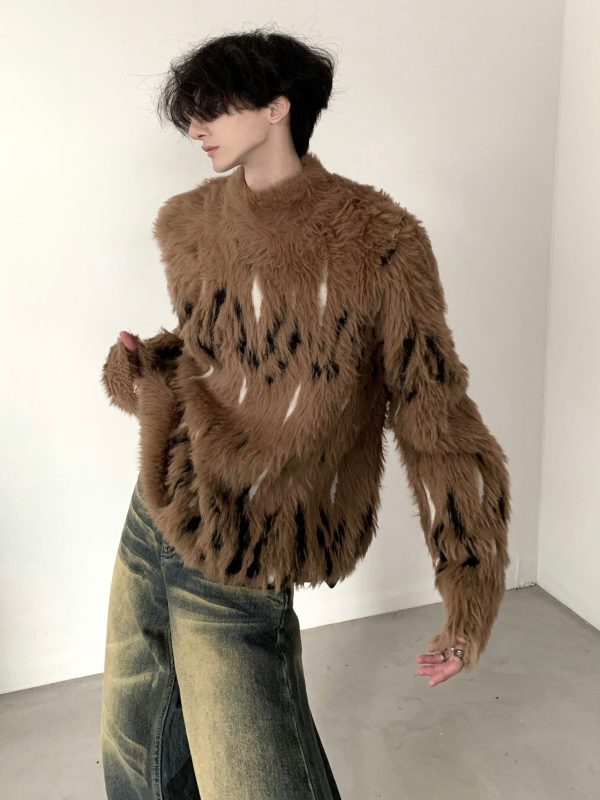 [AutumnWind] high street vintage mink hair knitwear na808 Online Sale