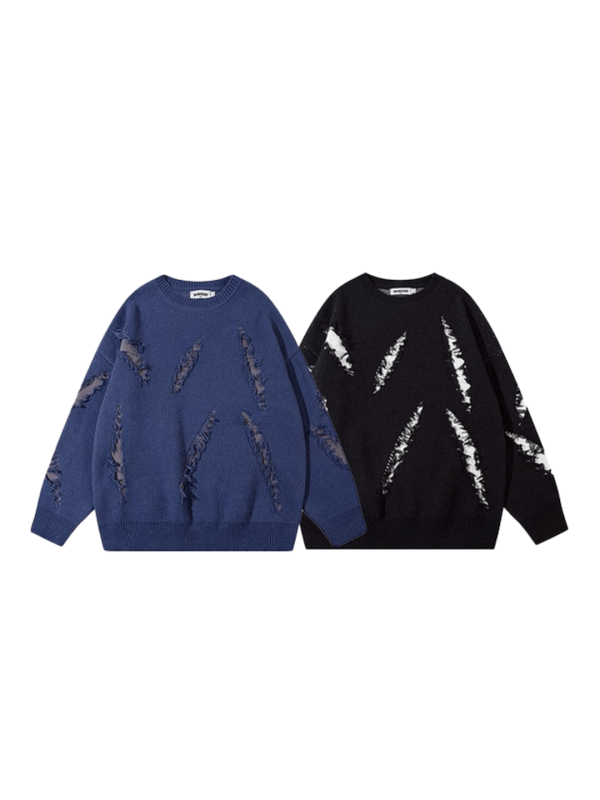 [XPKAEAX] hole design loose sweater na900 Online