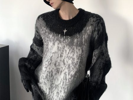 [AutumnWind] Black and White Clash Design Knit Sweater na811 For Sale