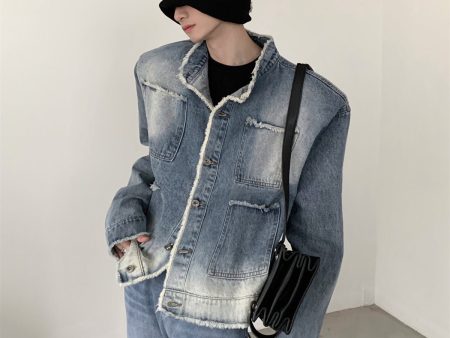 [AutumnWind] shoulder pad denim jacket na962 Supply